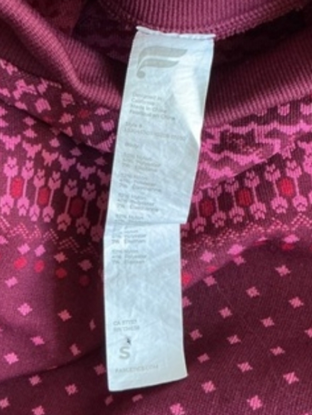 Fabletics Berry Pink Patterned Seamless Set - Picture 8 of 8